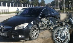 Isparta’da otomobil ile motosiklet çarpıştı!