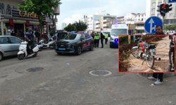 Yaya geçidinde baba ve bebek arabasına çarptı! İşte o anlar