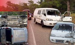 Antalya'da takla atarak ters döndü: 3 kişi yaralandı!
