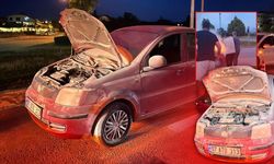 Antalya'da seyir halindeki otomobil alev aldı!