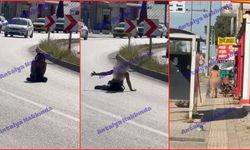 Antalya’da bir kadın çıplak şekilde yola oturup çığlık attı! İşte o anlar