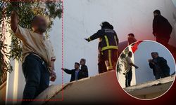 Antalya'da korkutan görüntü: Çatıya çıkıp üzerine benzin döktü!