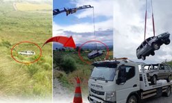Antalya'da otomobil şarampole uçtu: 2 kişi yaralandı