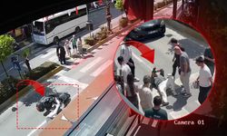 Antalya'da korkutan kaza: Yaya geçidinde devrilerek sürüklendi