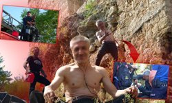 Antalya'da anıttan sonra bu kez surlara çıktı: Çorbayla ikna edildi