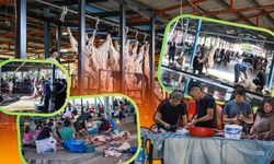 Antalya'da kurban ibadeti yoğunluğu: Kesim alanlarında uzun kuyruklar oluştu