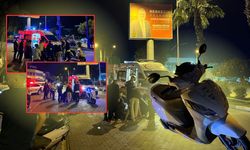 Antalya'da seyir halindeyken ön tekeri patlayan motosiklet sürücüsü ağır yaralandı