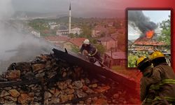 Antalya'da 110 yıllık tarihi düğmeli ev alevlere teslim oldu!