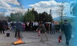 Korkuteli Devlet Hastanesi’nde itfaiyeden yangın güvenliği eğitimi