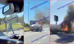 Antalya’da seyir halindeki TIR alev topuna döndü!