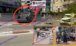 Antalya'da feci kaza: 1 araç takla attı!
