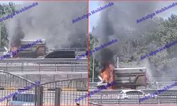 Antalya'da yanan hayvan yüklü kamyonetin en net görüntüsü ortaya çıktı!