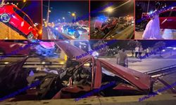 Antalya'da feci zincirleme kaza: Otomobil kağıt gibi ezildi!