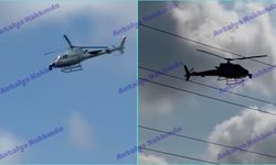 Antalya'da alçak uçan helikopter merak uyandırdı: Bakın nedenmiş!