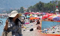 Antalya'da kavurucu sıcaklar sahilleri doldurdu!