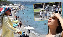 Kavurucu sıcaklar Antalya'yı vurdu: Tatilciler Akdeniz'in serin sularına akın etti
