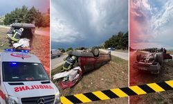 Burdur-Fethiye kara yolunda otomobil takla attı: 2 kişi yaralandı