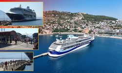 Lüks kruvaziyer Alanya iskelesine demir attı