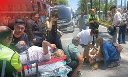 Antalya'da yaya geçidinde korkutan kaza: Alman turist hastanelik oldu!