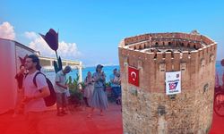 Alanya'da tarihi kulede jandarmadan nefes kesen gösteri