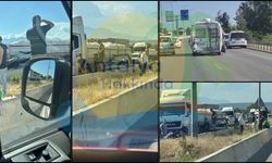 Antalya'da 3 araçlı zincirleme kaza! Yol kapandı