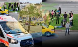 Antalya'da zincirleme kaza! Taksi yayaya çarptı, trafik felç oldu
