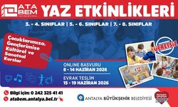 Antalya'da ATABEM yaz kursları kayıtları başlıyor