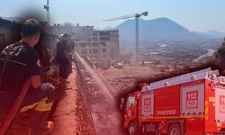 Antalya'da inşaatta çıkan yangın yatakhaneye sıçradı! İşte o anlar