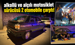 Burdur'da alkollü ve alçılı motosiklet sürücüsü 2 otomobile çarptı!