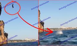Antalya falezlerinde tehlikeli atlayışlar sürüyor: Küfürle teşvik etti!