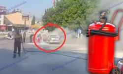 Antalya'da akaryakıt istasyonunda otomobil yandı!