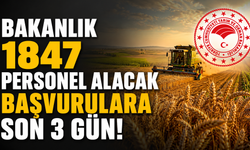 Bakanlığa bin 847 personel alımında geri sayım! Başvurulara 3 gün kaldı