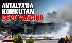 Antalya'da depoda korkutan yangın: Alevler güçlükle kontrol altına alındı