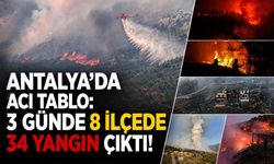 Antalya 3 günde 34 yangınla mücadele etti!