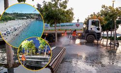 Antalya Konyaaltı Sahili'nde temizlik mesaisi!