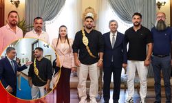 Kırkpınar Başpehlivanı Erkan Taş'tan Vali Şahin'e ziyaret