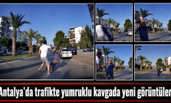 Antalya'da trafikte yumruklu kavgada yeni görüntüleri ortaya çıktı!