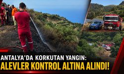 Antalya'da korkutan yangın! Alevler büyümeden söndürüldü