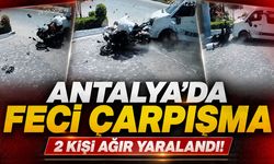 Antalya'da tur minibüsüyle motosiklet çarpıştı: 2 kişi ağır yaralandı