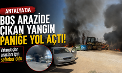 Antalya'da boş arazide yangın paniği! Vatandaşlar seferber oldu
