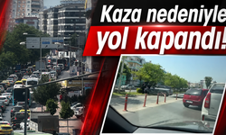 Antalya'da kaza sonrası cadde trafiğe kapandı!