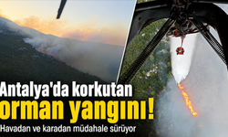 Antalya'da korkutan orman yangını! Havadan müdahale anı kamerada