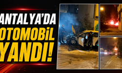 Antalya'da otomobil alevlere teslim oldu! O anlar kamerada