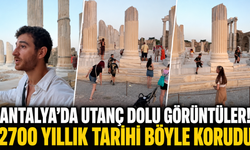 Antalya'da utanç dolu görüntüler! 2700 yıllık tarihi böyle korudu