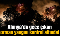 Alanya’da gece çıkan orman yangını kontrol altında!