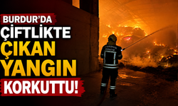 Burdur’da çiftlikte çıkan yangın korkuttu!