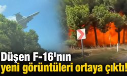 Yalova'da düşen F-16'nın yeni görüntüleri ortaya çıktı!