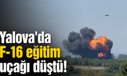 Yalova’da askeri F-16 eğitim uçağı düştü!