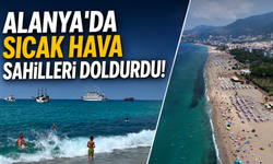 Alanya'da sıcak hava sahilleri doldurdu! Kleopatra Plajı'nda yoğunluk yaşandı