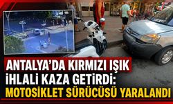 Antalya'da kırmızı ışık ihlali kaza getirdi: Motosiklet sürücüsü yaralandı